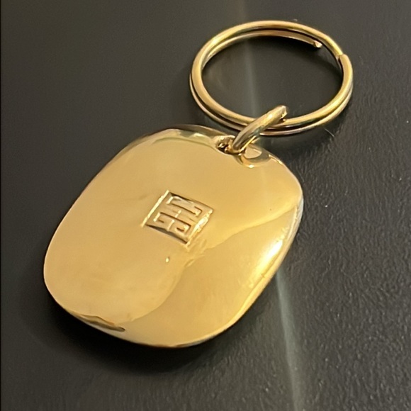Rare Vintage Designer Givenchy Paris Logo Runway Key Tag Chain - Picture 4 of 16